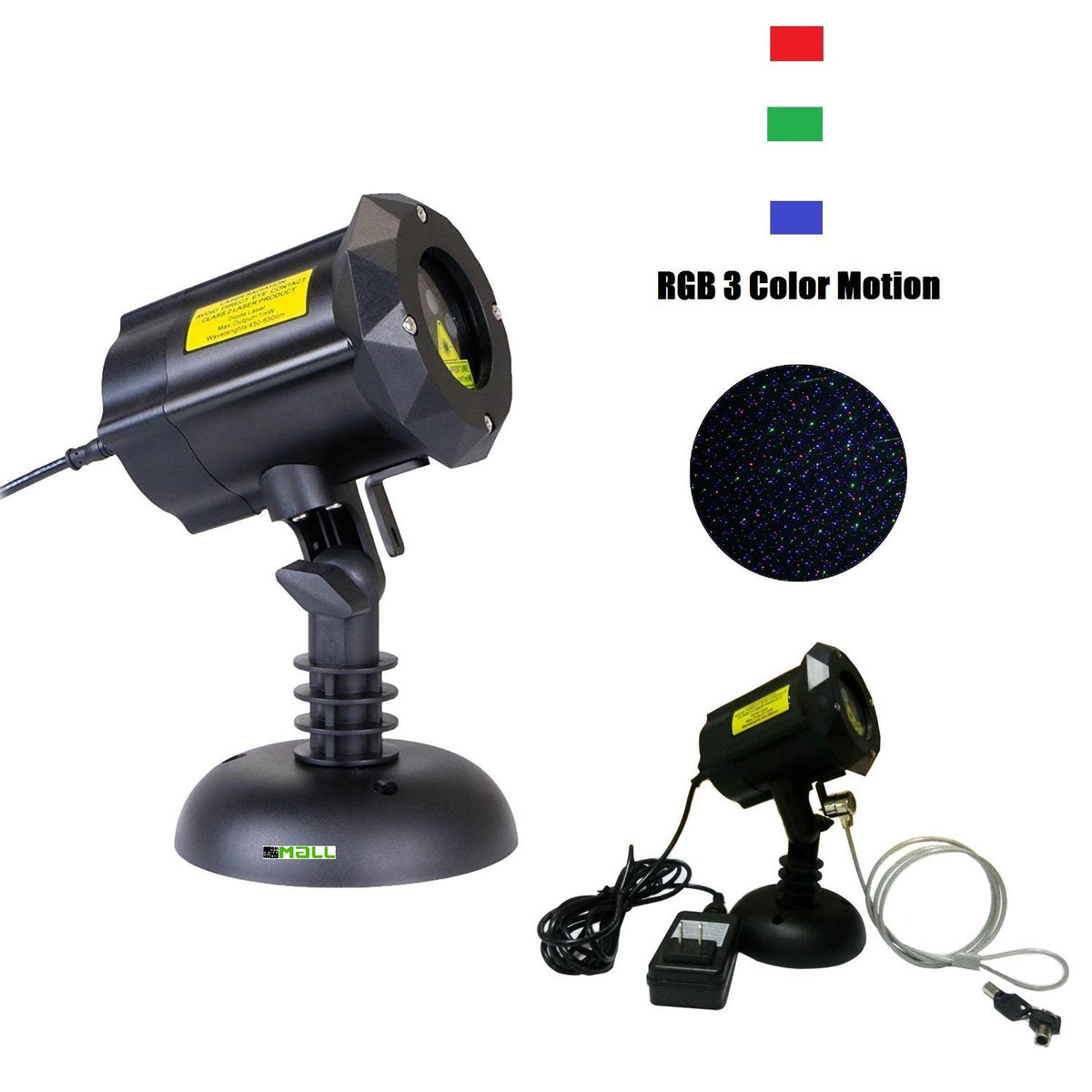 LedMall Moving Firefly Garden Laser Multi-color LED Projector Lights Holiday Lighting, 300"