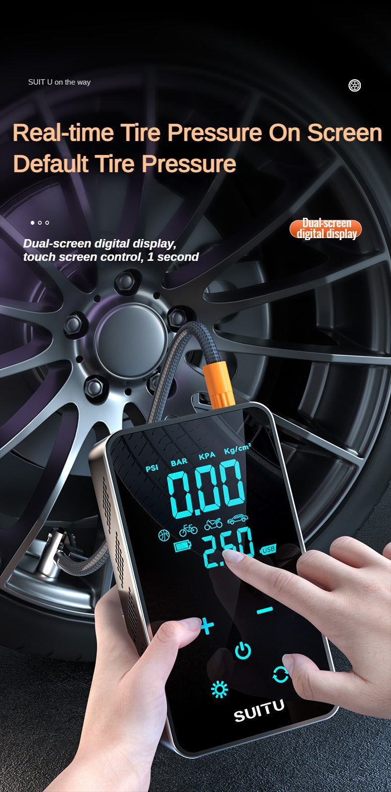 Portable Electrical Car Air Pump Mini Wireless Tire Inflatable Pump Inflator Air Compressor Pump For Car Motorcycle Bicycle Ball