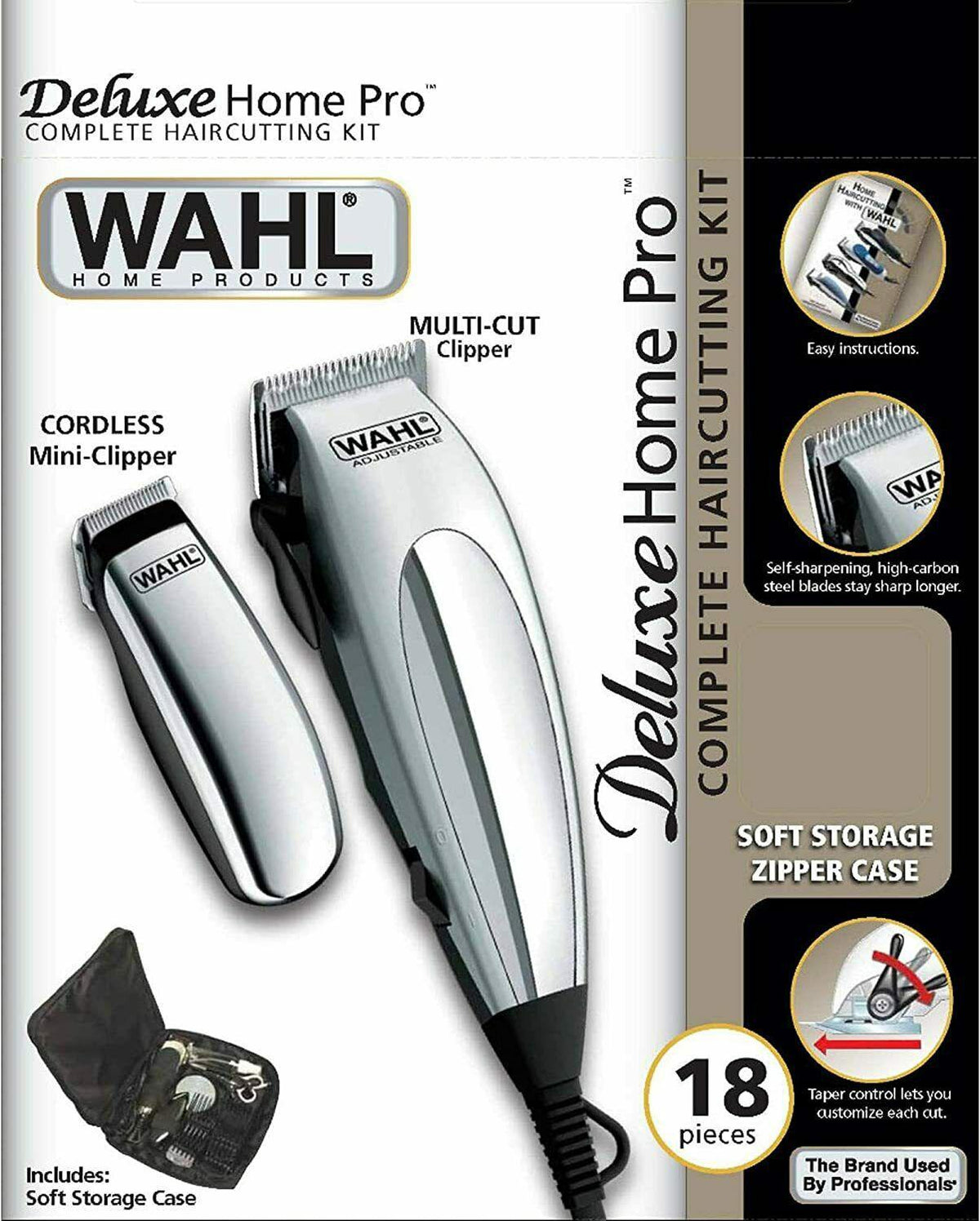Wahl 79305-1316 HomePro Vogue Deluxe Hair Clippers and With Without Cable