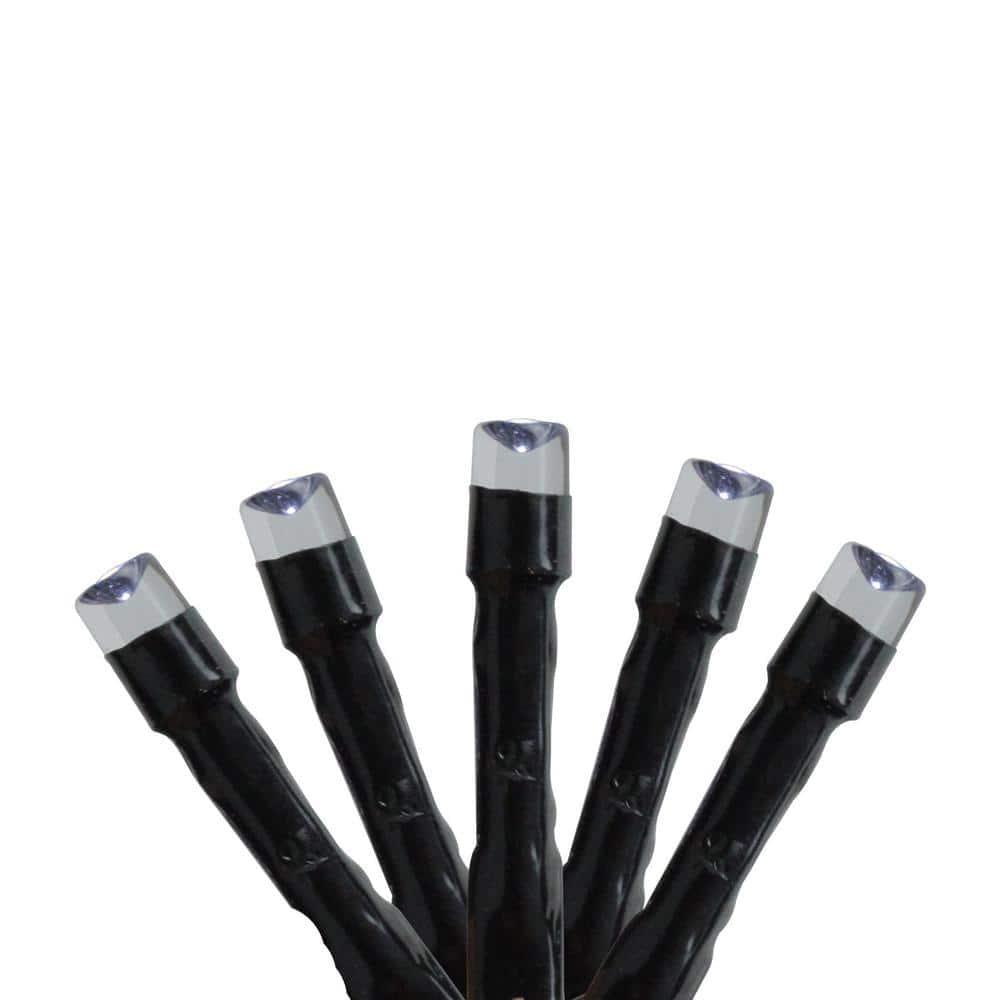 368 Battery Operated White LED 8-Function Christmas Lights with 90 ft. Black Wire