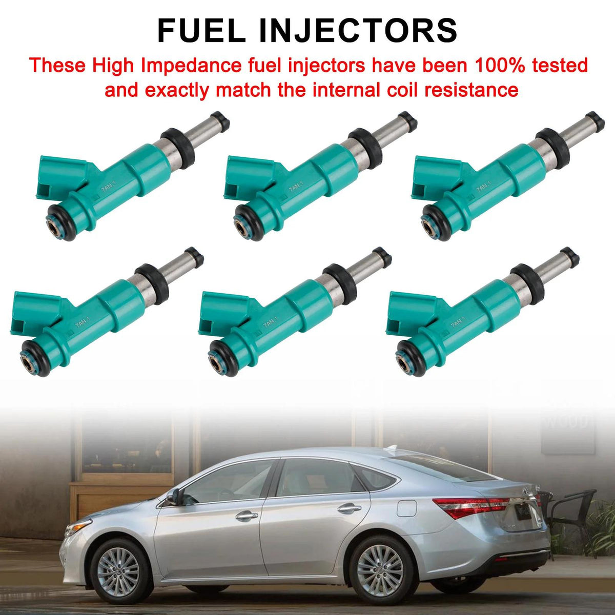 Fuel Injectors 232090P010 2320931090 232500P010 FJ1084 Fit 2011-2013 Toyota Sienna 2.7L I4 Generic