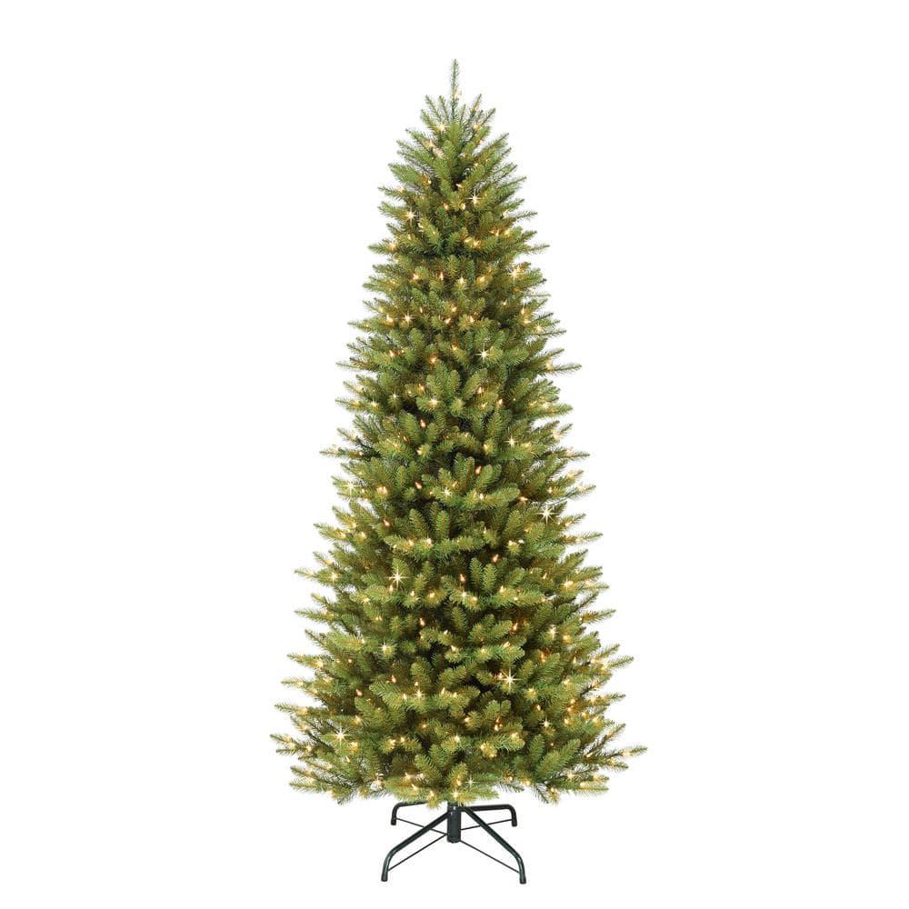 7.5 ft. Pre-Lit Slim Fraser Fir Artificial Christmas Tree with 500 Clear Lights