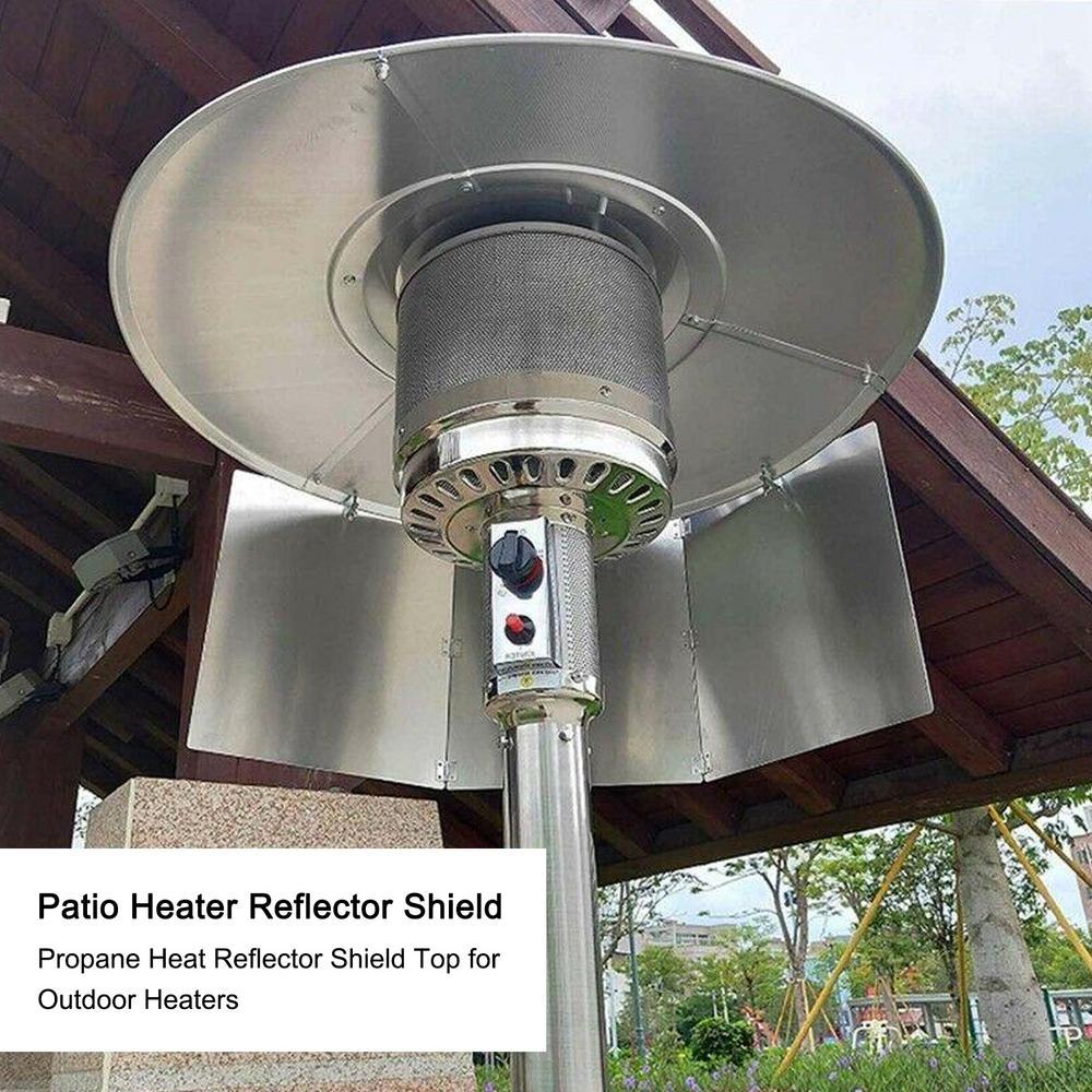 TAONMEISU Outdoor Patio Heater Reflector Shield Dustproof Heater Focusing Reflector Safe Propane Heater Focusing Reflector method