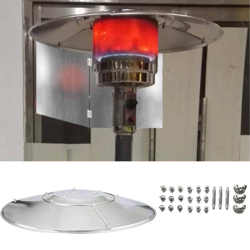 TAONMEISU Outdoor Patio Heater Reflector Shield Dustproof Heater Focusing Reflector Safe Propane Heater Focusing Reflector method