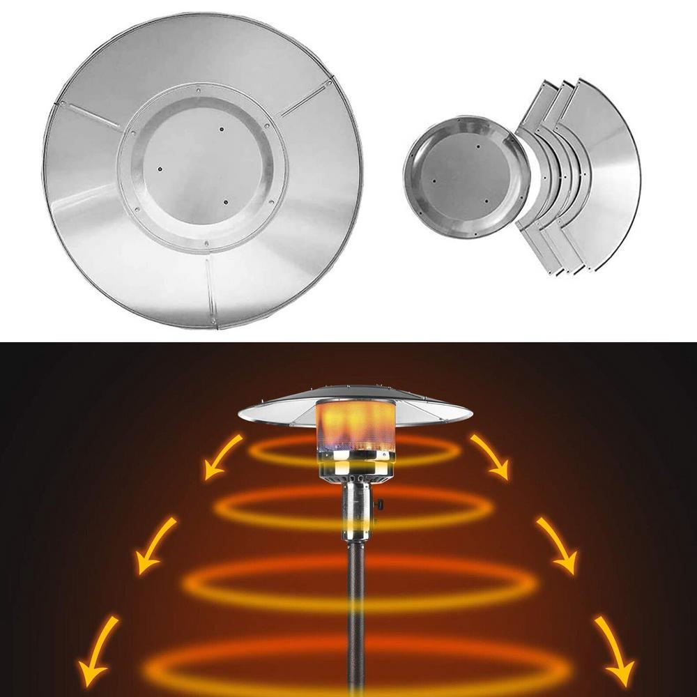TAONMEISU Outdoor Patio Heater Reflector Shield Dustproof Heater Focusing Reflector Safe Propane Heater Focusing Reflector method