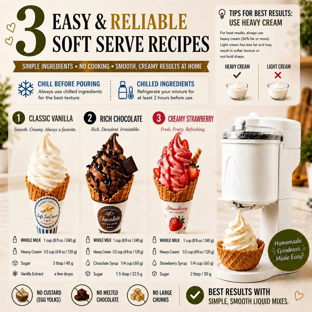Soft Serve Ice Cream Machine with Freezer Bowl, 1.0 Qt Homemade Swirl Ice Cream Maker, Ice Cream Machine for Frozen Yogurt & Sorbet, 20–30 Min Fast Churn, Easy to Clean, Compact Appliance Gift