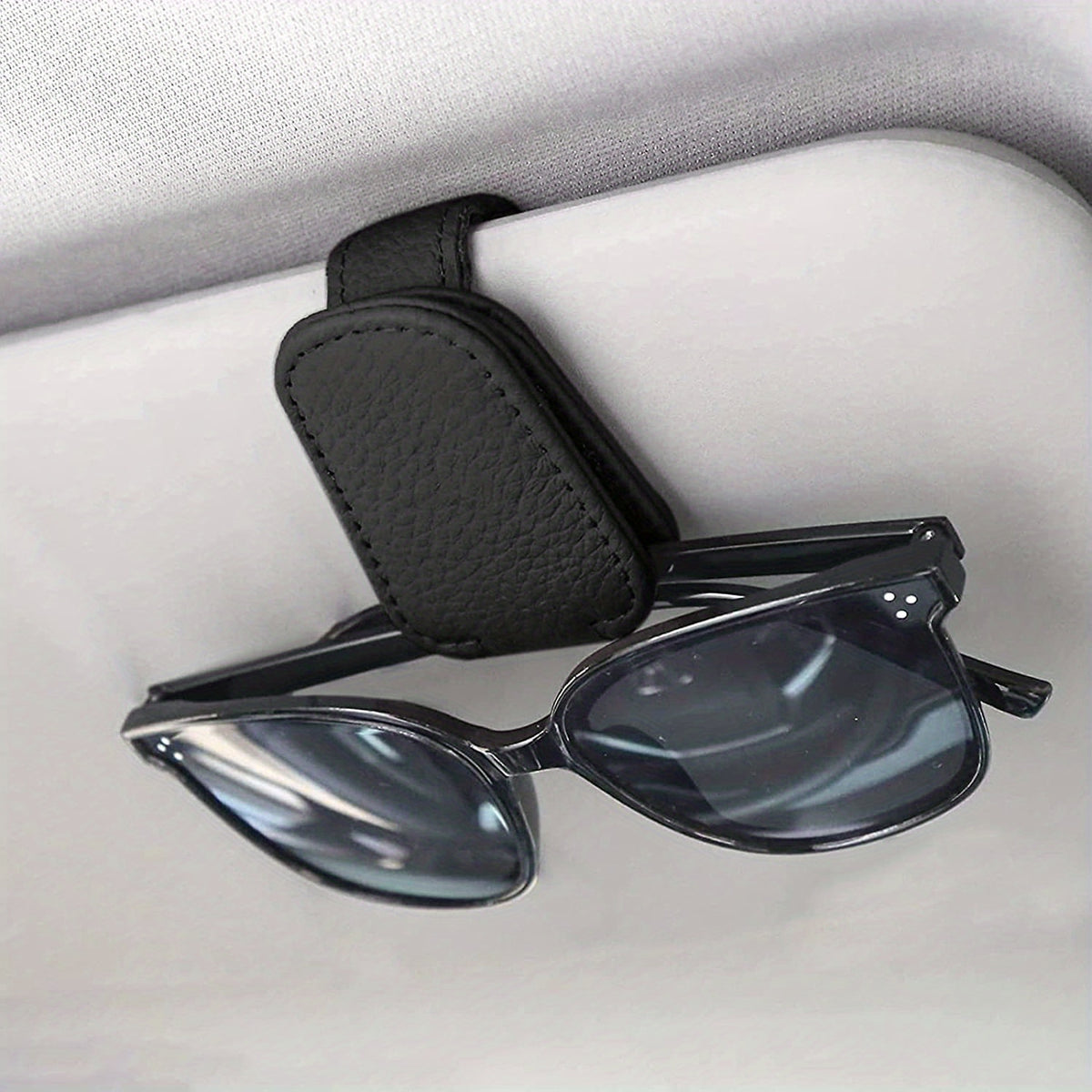 Sunglasses Holders For Car, Magnetic Genuine Leather Sunglasses Clip For Car Visor, Glasses Hanger Clip, Car Interior Visor Accessories