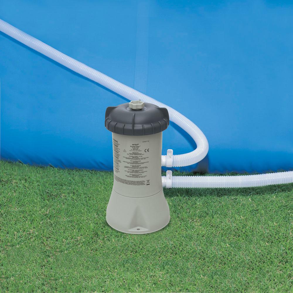 intex 12 foot x 30 inches pool with intex 530 gph pool cartridge filter pump