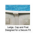 Aquarian Pools Khaki Venetian 18 foot x 52 Inch Round Steel Outdoor Backyard Above Ground Family Swimming Pool with Skimmer and