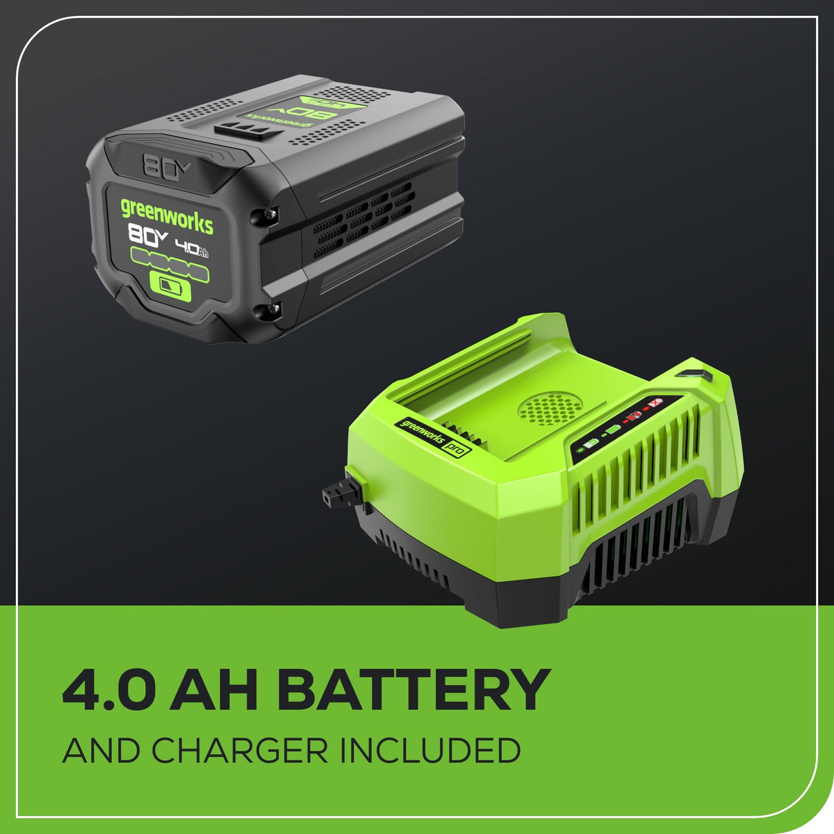 80V 21" Self-Propelled Cordless Lawn Mower – Brushless Motor, LED Lights, 4.0Ah Battery &amp; Rapid Charger (75+ Compatible Tools)