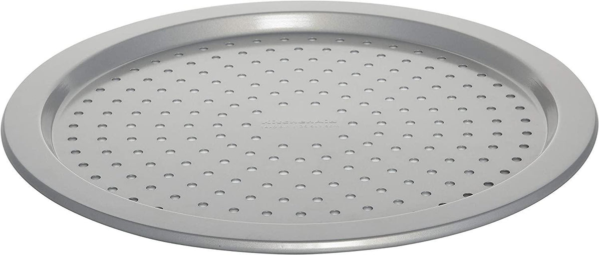 KitchenAid Nonstick Aluminized Steel Pizza Crisper, 14-Inch, Silver