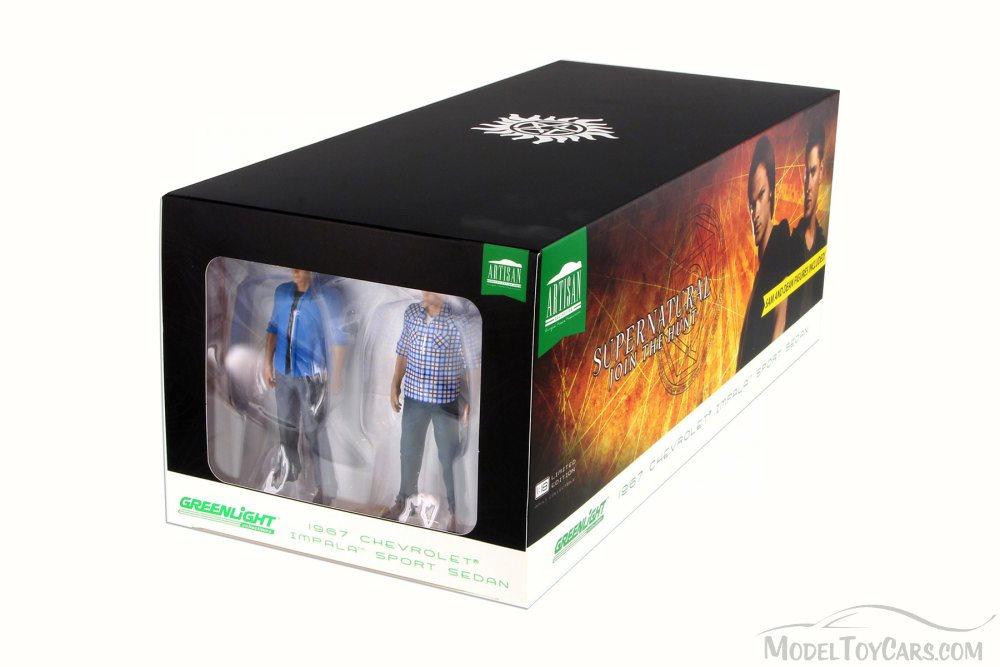 Supernatural 1967 Chevy Impala Sport, Black - Greenlight 19021 - 1/18 Scale Diecast Model Toy Car