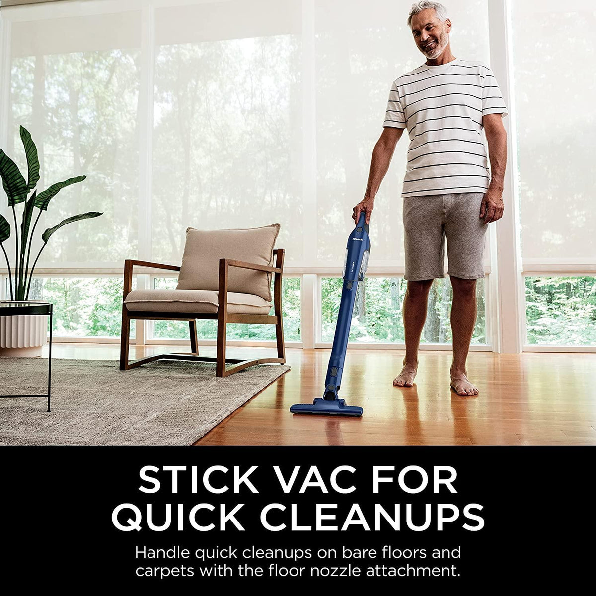 Shark CH964AMZ 2-in-1 Cordless &amp; Handheld Vacuum Ultracyclone System, Ultra-Lightweight and Portable for Car and Home, Blue