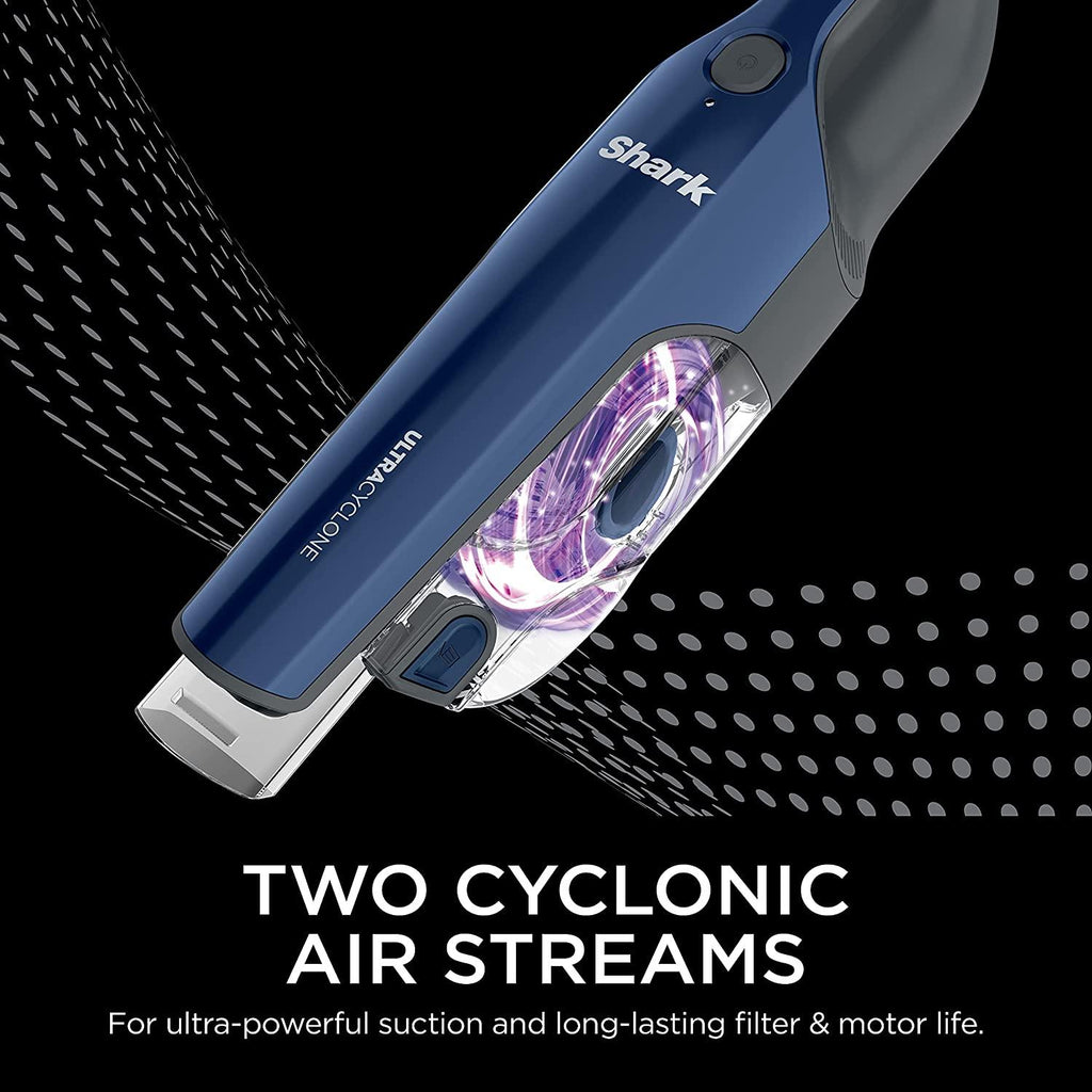 Shark CH964AMZ 2-in-1 Cordless &amp; Handheld Vacuum Ultracyclone System, Ultra-Lightweight and Portable for Car and Home, Blue