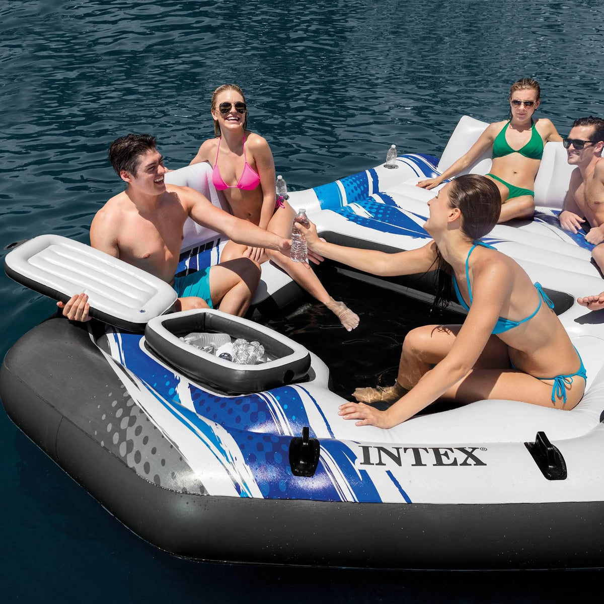 Adult 5 Seat Pool Float w/  Fill AC Electric Air Pump