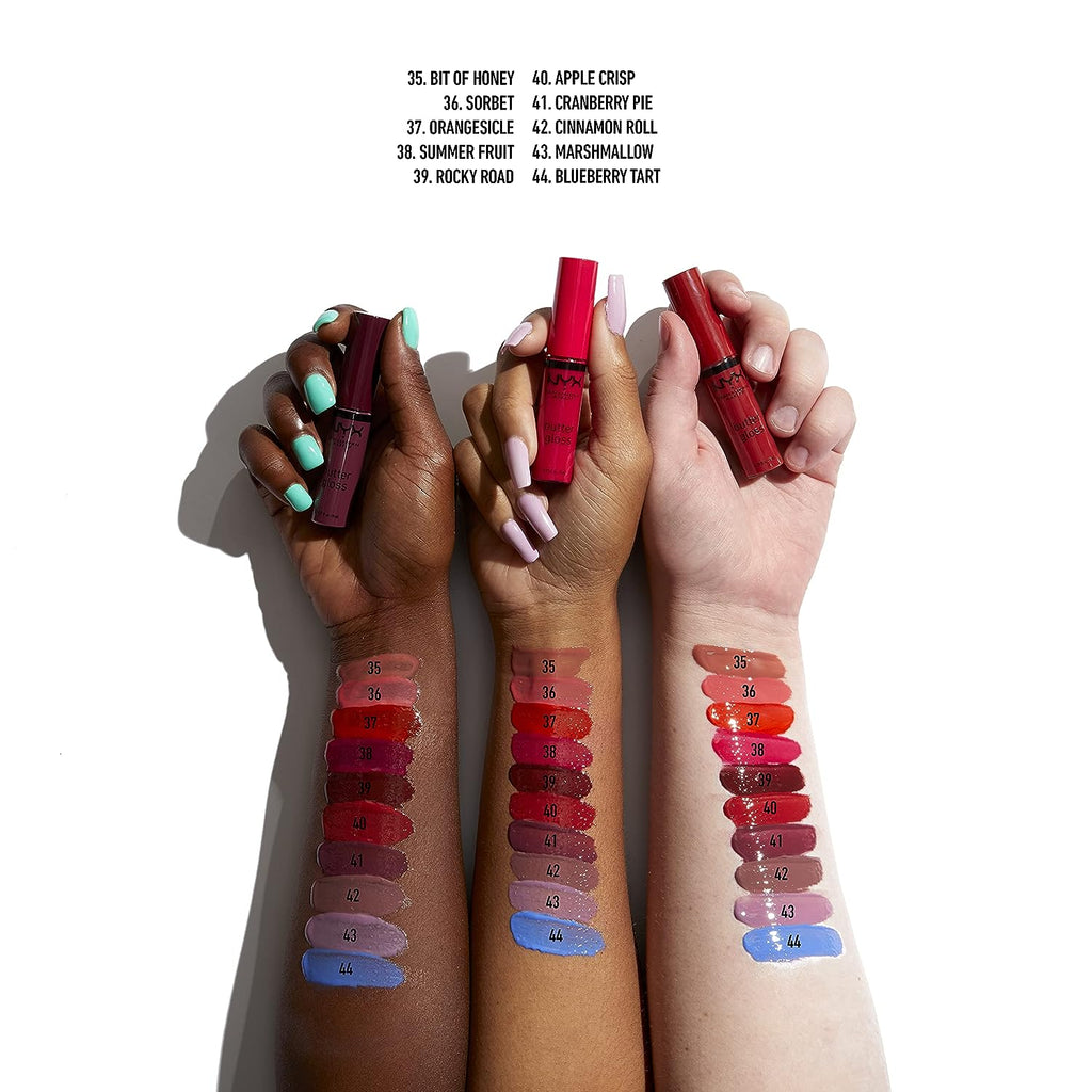 NYX PROFESSIONAL MAKEUP Butter Gloss, Non-Sticky Lip Gloss - Orangesicle (Orange) (Pack of 2)