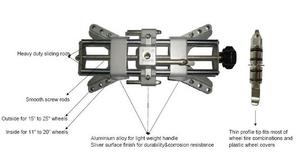 Camber Caster Gauand Wheel Alignment Rack Rim Clamp Mount Tool 11"- 25" rims