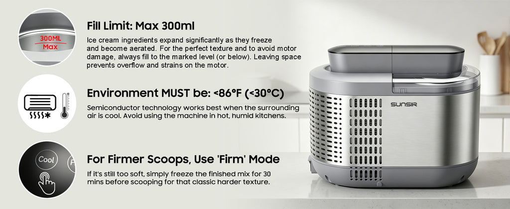 Premium Automatic Single Serve Semi-Conductor Ice Cream Maker, No Pre-Freezing -in Cooling System, 1.2 Pint (600ml), Soft & Firm Modes with 6H Keep Cool, Gelato & Sorbet Machine for Home | Homemade Ice Cream, Frozen Desserts