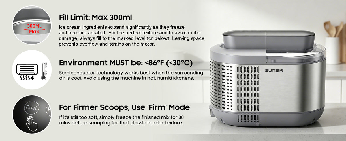 Premium Automatic Single Serve Semi-Conductor Ice Cream Maker, No Pre-Freezing -in Cooling System, 1.2 Pint (600ml), Soft & Firm Modes with 6H Keep Cool, Gelato & Sorbet Machine for Home | Homemade Ice Cream, Frozen Desserts