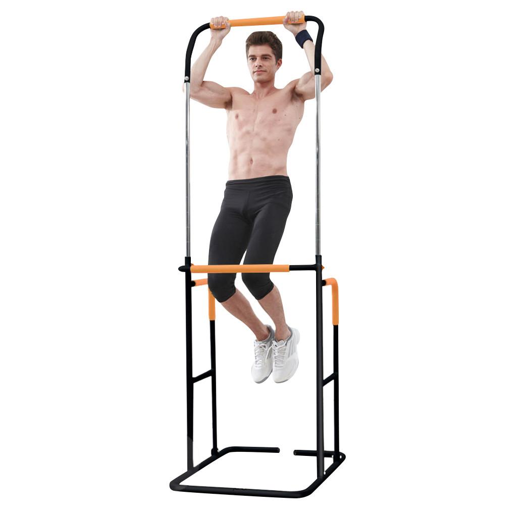 Power Tower Dip Station Adjustable Pull Up Bar