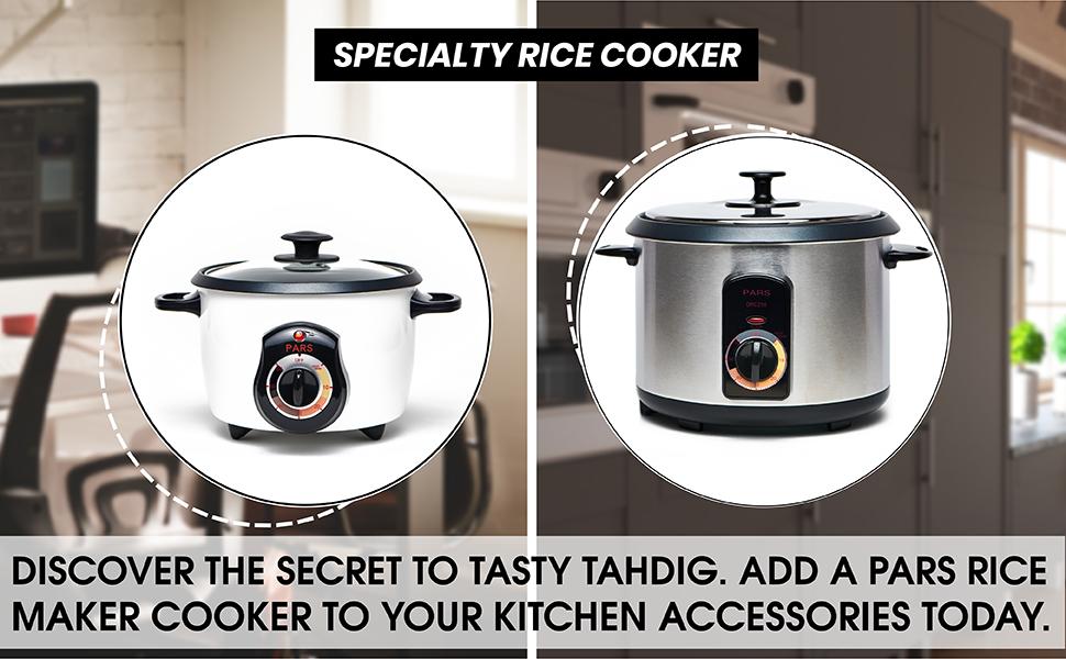 Automatic Persian Rice Cooker - Tahdig Rice Maker Perfect Rice Crust, 5 Cup