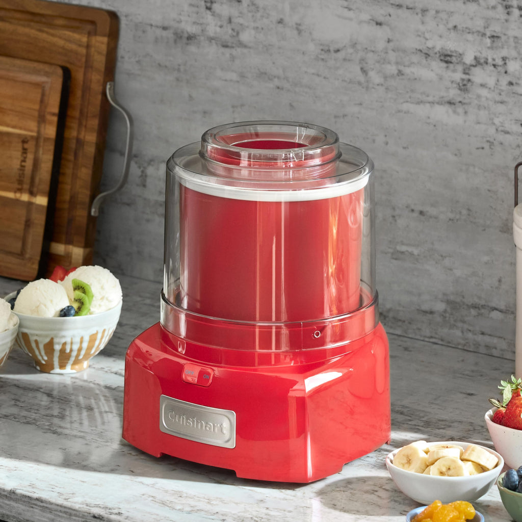 Ice Cream Maker Machine, 1.5 Quart Double Insulated Machine, Sorbet and Frozen Yogurt Maker, Ready in 20 Minutes, ICE-21RP1, Red