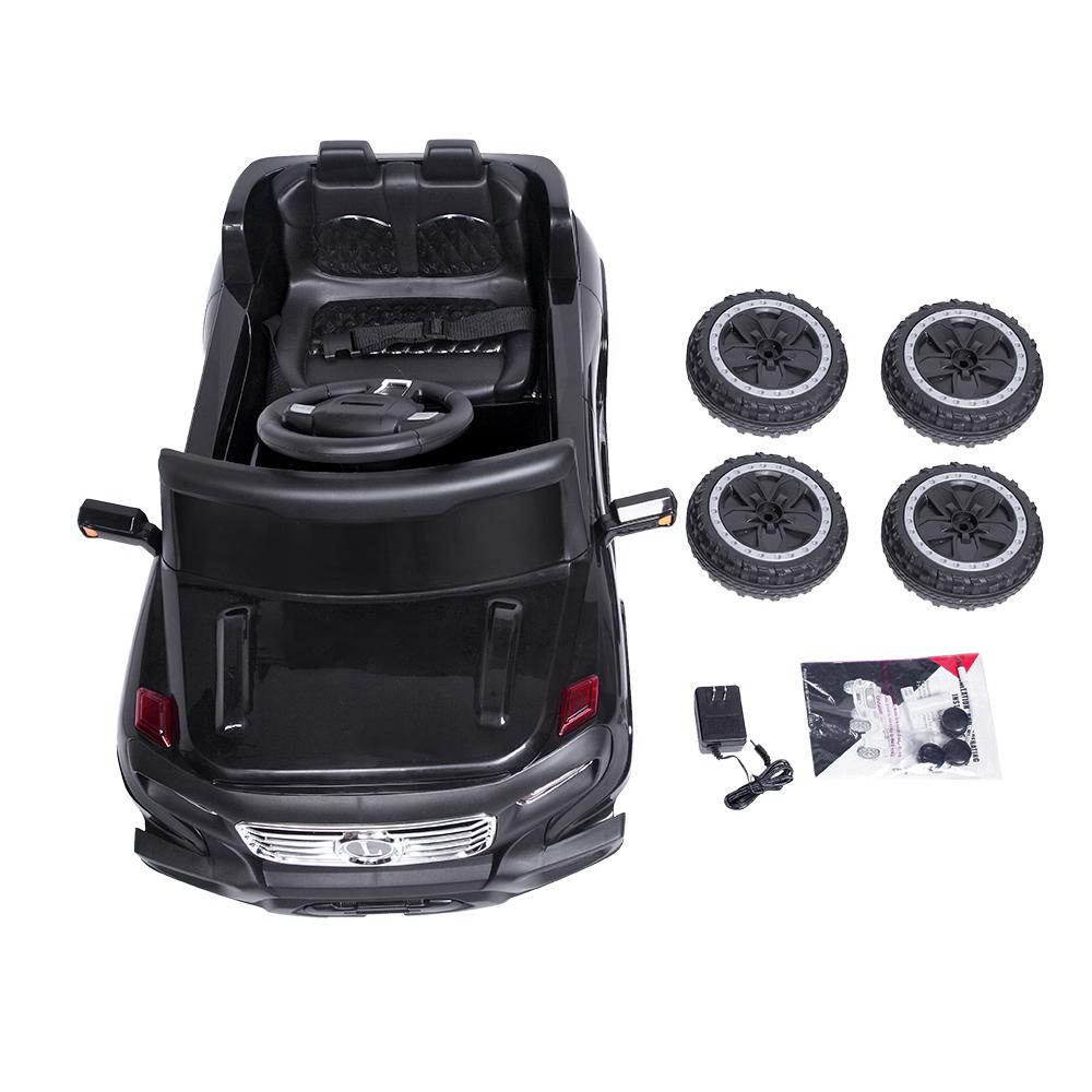 Ride On Toys for Kids 6 volt, Powered Ride on Car w/ Parental Remote Control & Manual Modes, Music, Horn, Lights, Volume Control Functions, Electric Vehicle for 3-5 Years Old Boy Girls, Black, W4510
