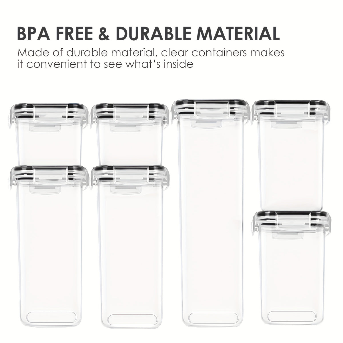 Organize Your Kitchen Pantry With This 4/7-Piece Airtight Food StoraContainer Set - BPA Free, Dishwasher Safe, And Includes Labels!