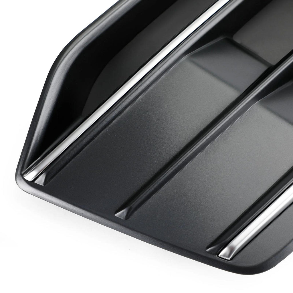 2018-2023 Audi Q5 Standard Version 2PCS Black/Chrome Front Bumper Cover Grille Bezel Insert Generic