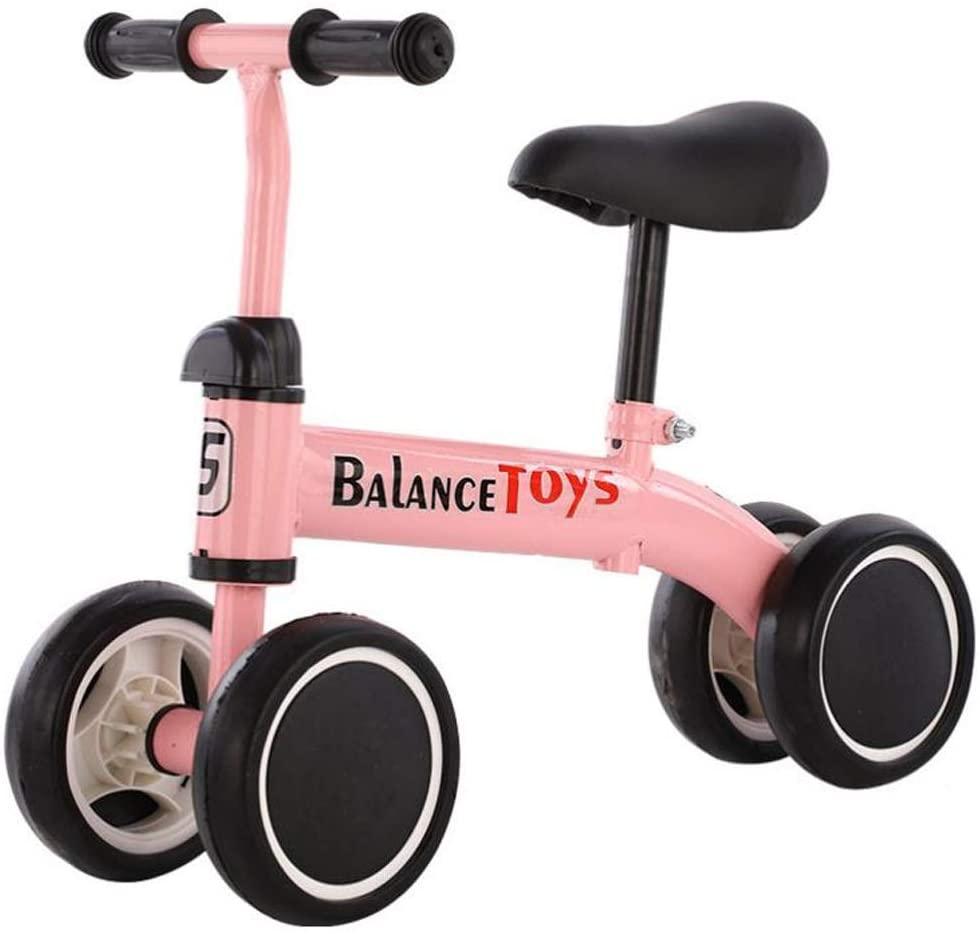 JLFSDB Kids Bike BMX Bike for Kids Boys Girls Bicycle  Bike, Baby Bicycle for 1-4 Year Old, Riding Toys,No Pedal Infant 4 Wheels Baby Walker First Birthday Gift Toddler Bike,Kids First Bike