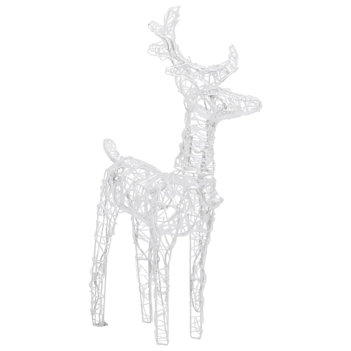 Eccomum Reindeers &amp; Sleigh Christmas Decoration 160 LEDs 51.2" Acrylic