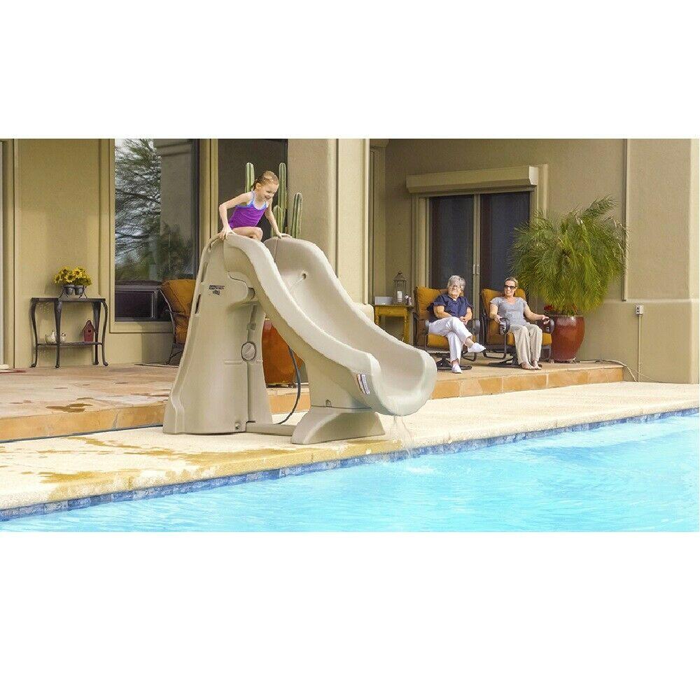 s.r.smith slideaway removable slide, inground - grey