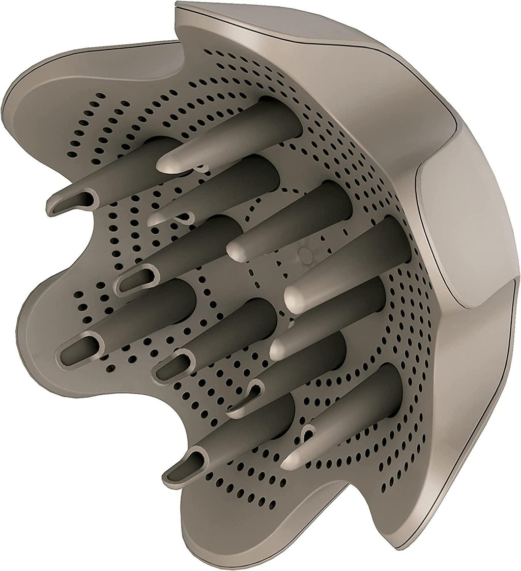 Shark XSKHD1VD HyperAIR IQ Curl-Defining Diffuser, Auto Preset Attachment for HyperAIR Blow Dryers, Styling Tools, For Wavy, Curly, and Coily Hair, Enhance Natural Curls, Extendable Prongs, Stone