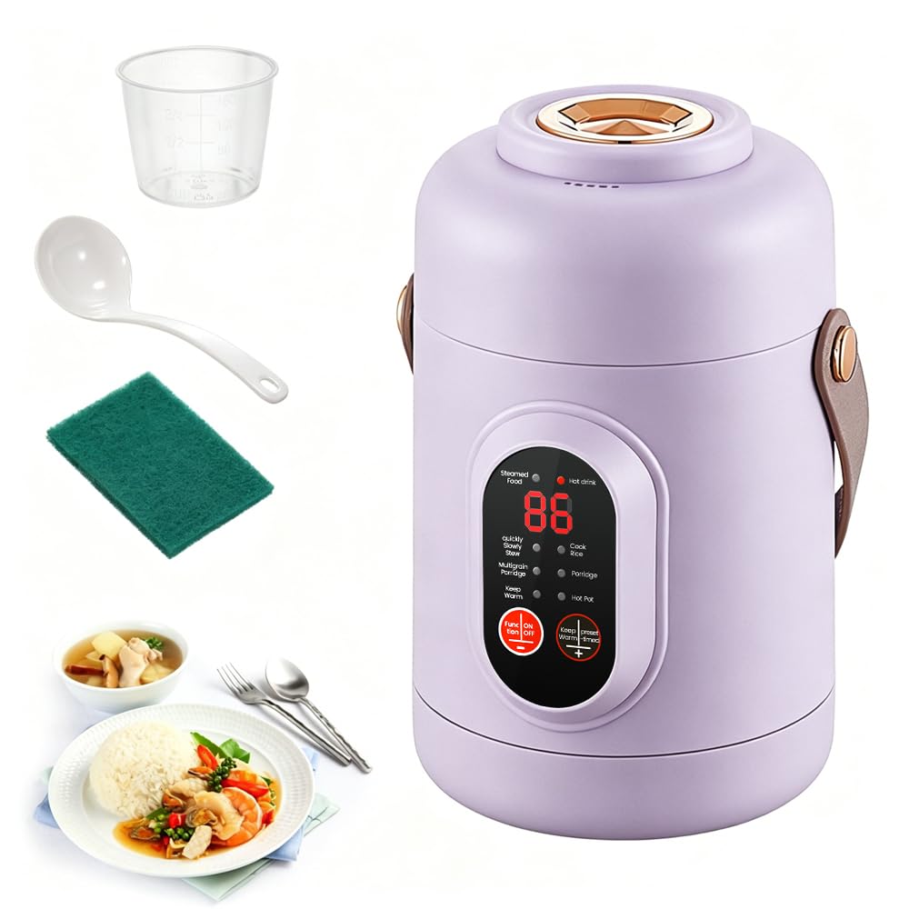 Mini Rice Cooker, 6 Cook Functions, LED Dispaly Reservation & Heat Preservation