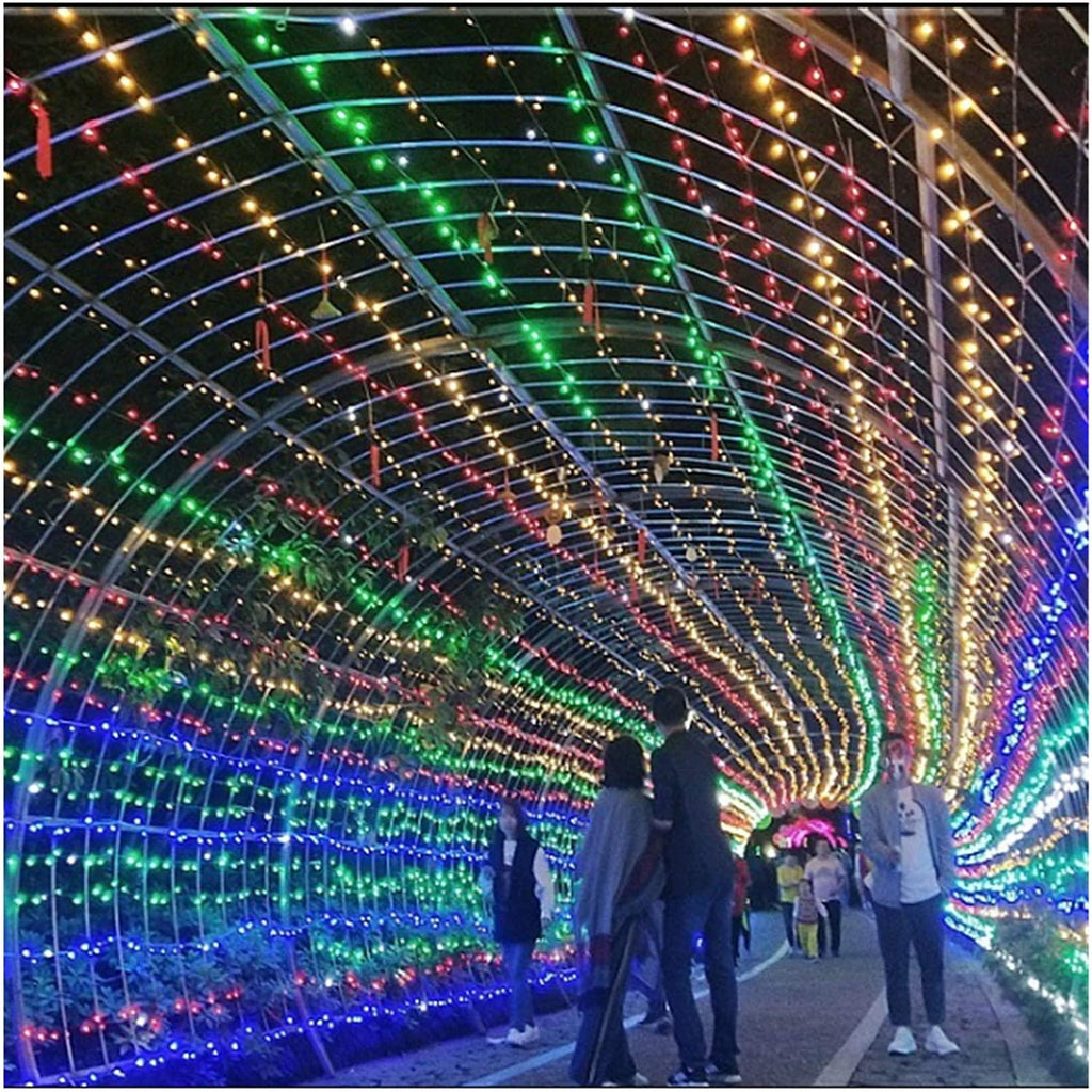 Fairy Lights Outdoor Fairy String Lights 10M With 100 LED 8 Modes Wave Rope Lights Icicle Curtain Light,Waterproof Festival Lighting For Garden Patio Yard Home Wedding Party And Christmas Decoration Z