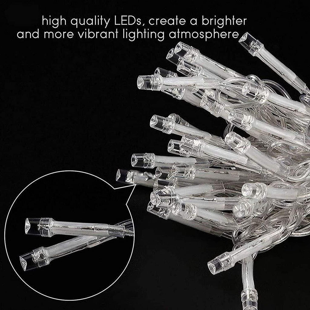 WANGJUNXIU LED String Light 10M 100LEDs Outdoor Fairy Lights with 8 Lighting Modes Christmas Decoration Lights for Party Wedding Garden Patio Halloween String Lights
