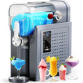 2-in-1 Slushie & Soft Serve Ice Cream Maker, No-Ice-Needed Frozen Drink Machine with LED Display, 6 Preset Modes, Auto-Clean & Delay Timer – Gift for Family