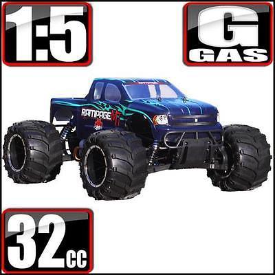 Redcat Racing 1/5 RampaMT V3 4WD  Monster Truck RTR, Green Flame, RER02949