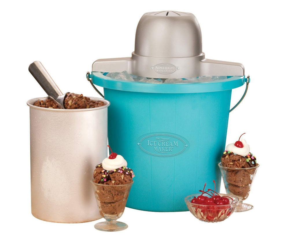 ICMP400BLUE 4-Quart Electric Ice Cream Maker with Easy Carry Handle