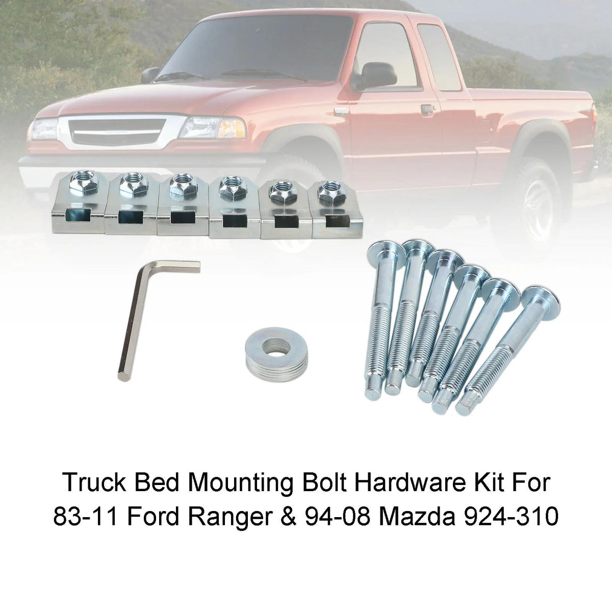 83-11 Ford Ranger & 94-08 Mazda 924-310 Truck Bed Mounting Bolt Hardware Kit Generic