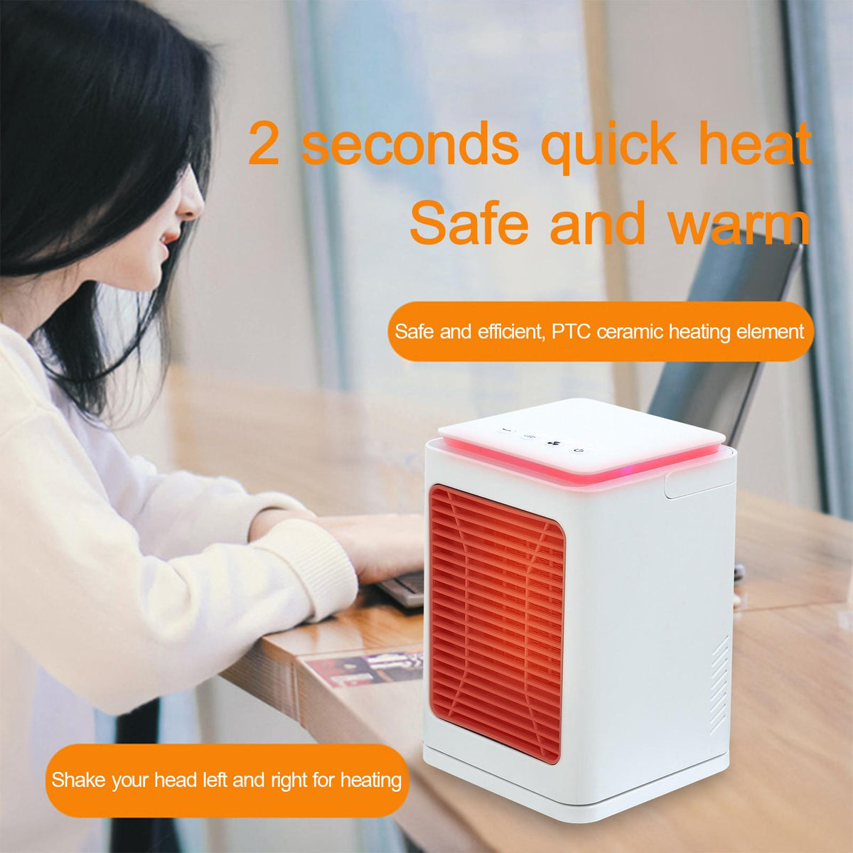 WodoFoxo Heater Small Electric Heater Heater Bedroom Home Appliance Heater Promotion J