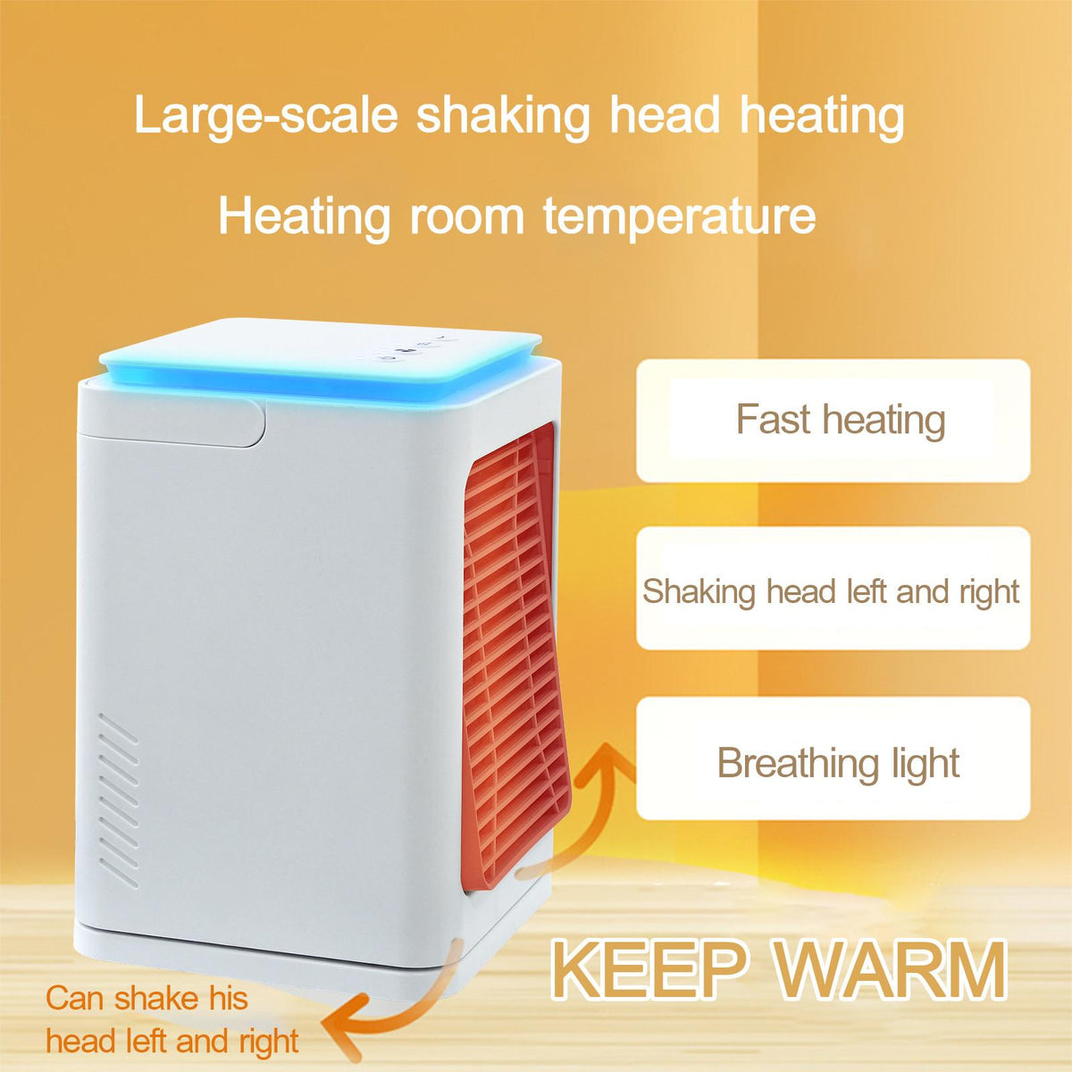 WodoFoxo Heater Small Electric Heater Heater Bedroom Home Appliance Heater Promotion J