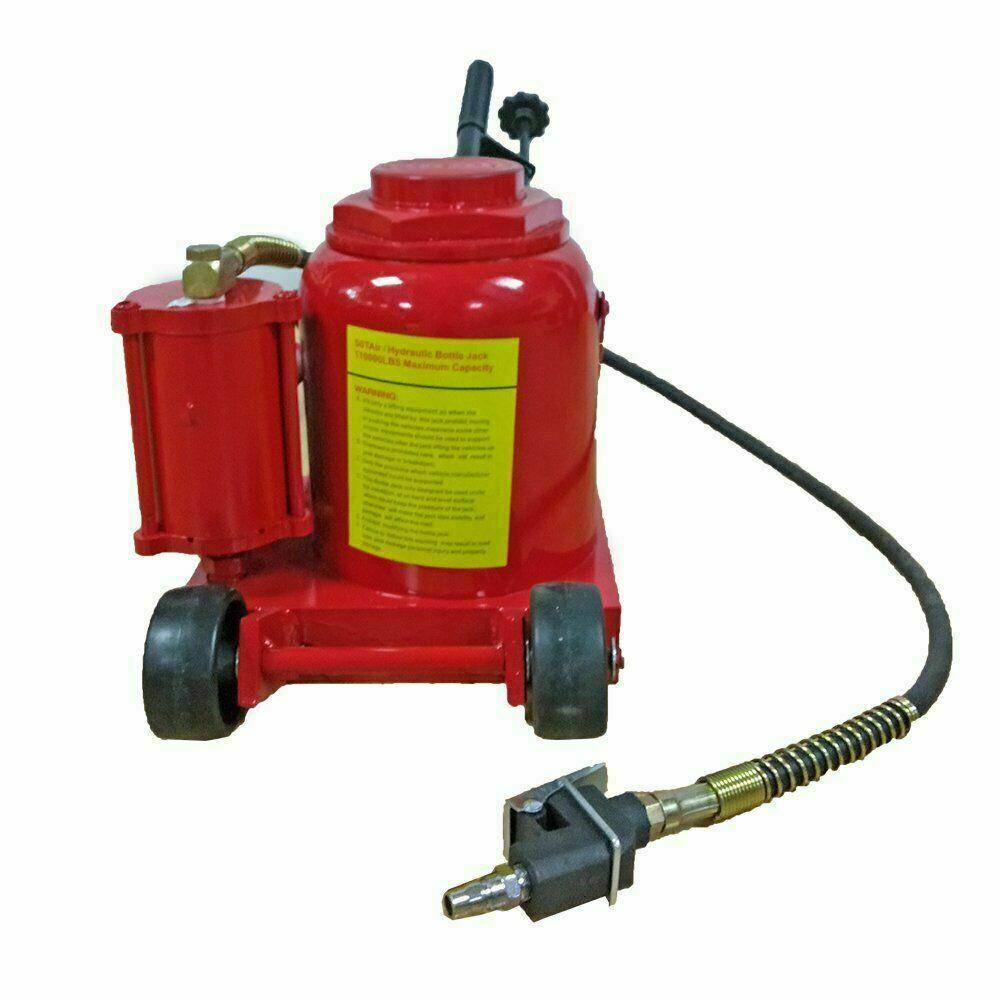 50 Ton Air / Manual Pneumatic Hydraulic Bottle Jack Repair Tool Heavy