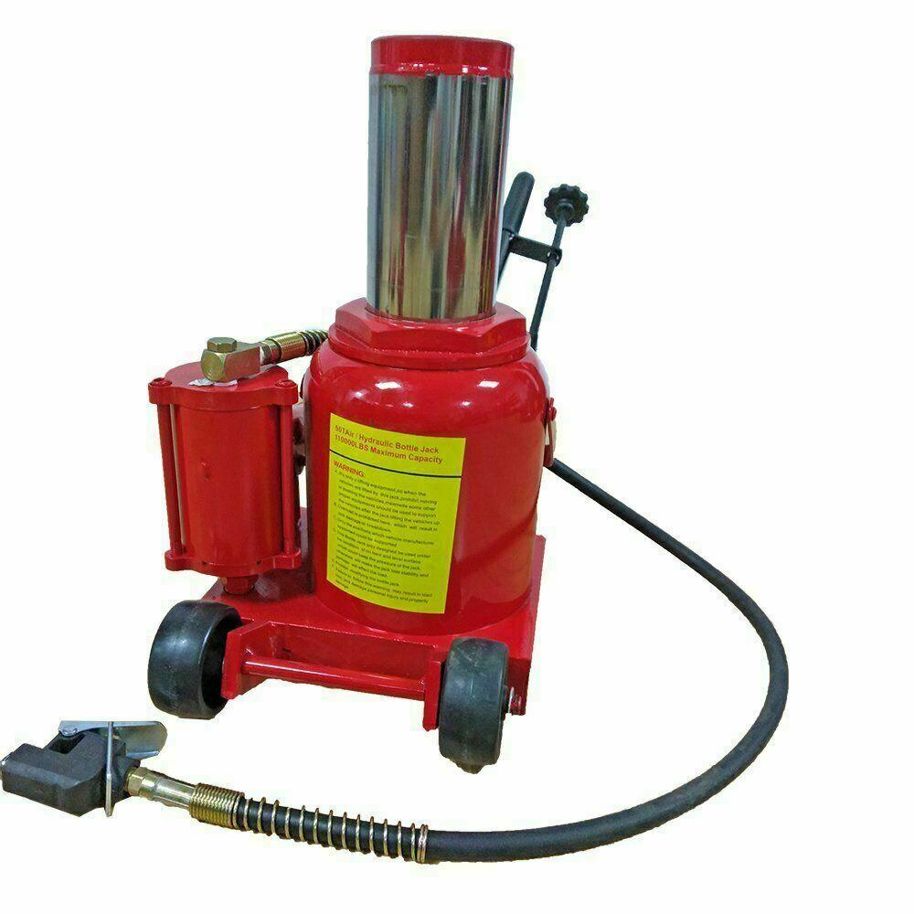 50 Ton Air / Manual Pneumatic Hydraulic Bottle Jack Repair Tool Heavy