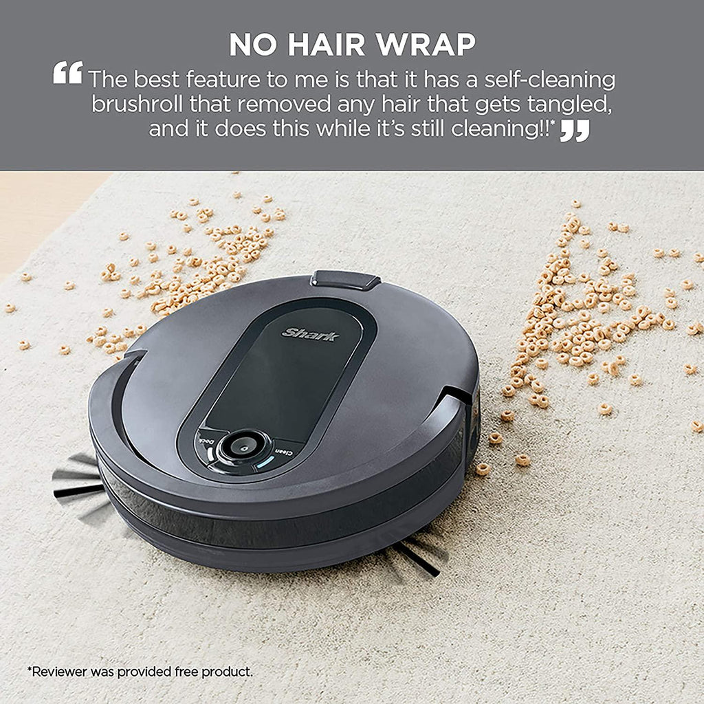 Shark IQ Robot Vacuum AV970 Self Cleaning Brushroll, Advanced Navigation, Perfect for Pet Hair, Works with Alexa, Wi Fi, xl dust bin, A black finish