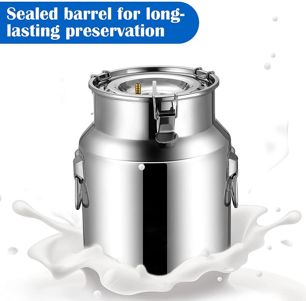 brightfootbook 14l milking machine for cow goat, pasture cattle sheep milker with vacuum pump, automatic stainless steel livestock milking equipment for farm household use for farm cows goats,cows