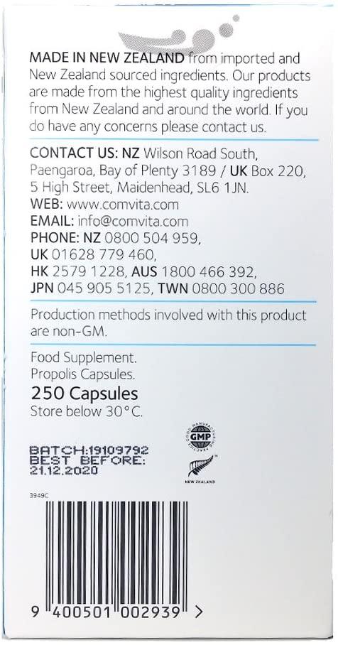 Comvita Propolis PFL30 Capsules, 250 Count (Pack of 3)