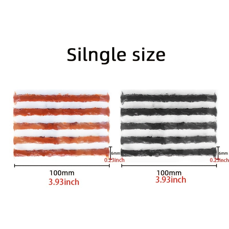 50PCS Tire Repair Strips: ly and Easily Fix Car and Motorcycle Tires!