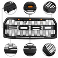 2015-2023 F150 Ford Raptor Style Black Front Bumper Grill W/ LED Grille Replacement Generic