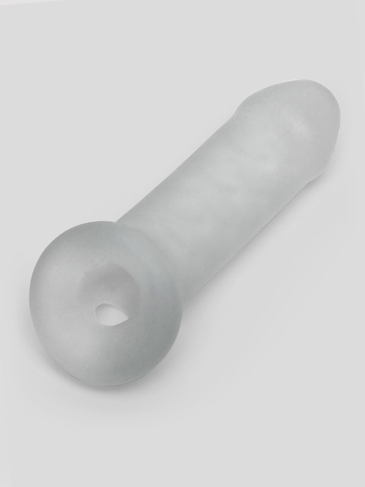 Perfect Fit Fat Boy Thin Textured Penis Extender with Ball Loop, Clear
